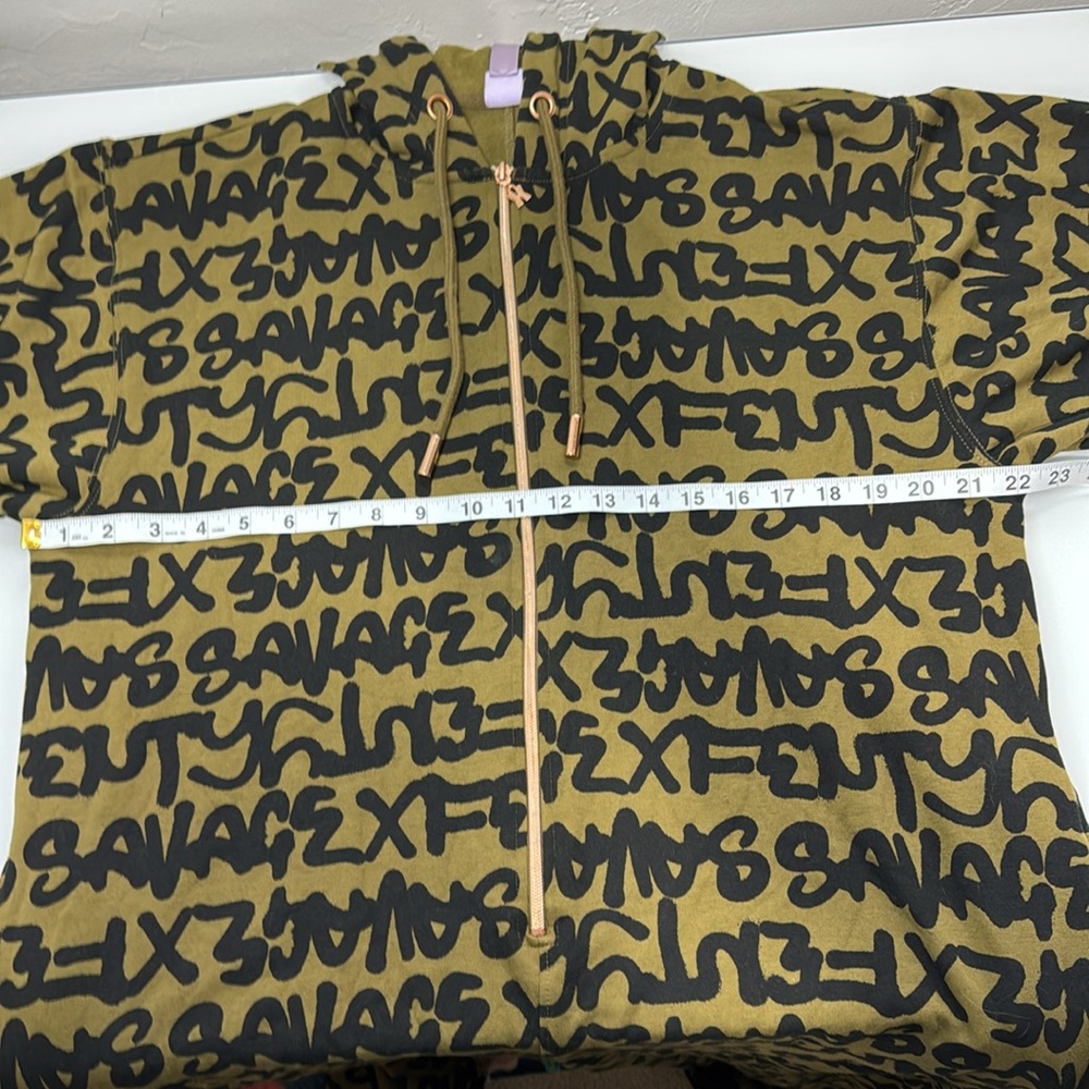 Savage X Fenty Forever Savage green fleece hooded onesie L/S - Picture 10 of 12